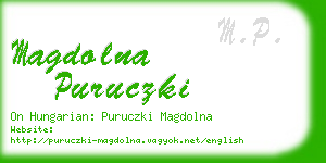 magdolna puruczki business card